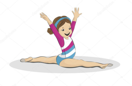 Девушка на шпагате рисунок