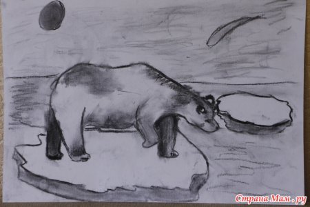 Рисование углем для детей