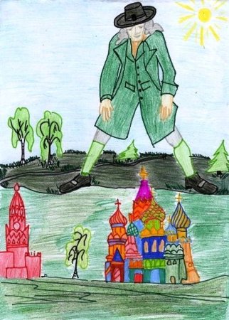 Детские рисунки на тему путешествие Гулливера