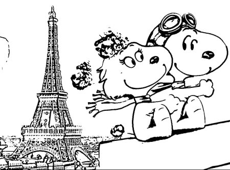 Эльфелевая башня Париж рисунок