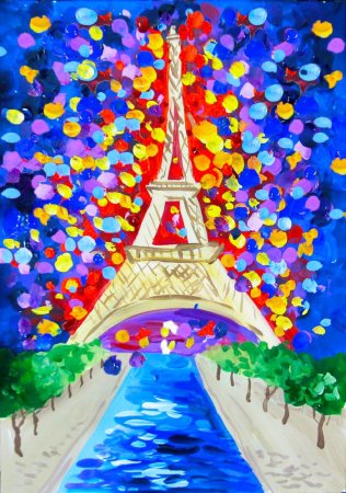 Раскраска эльфелева башня