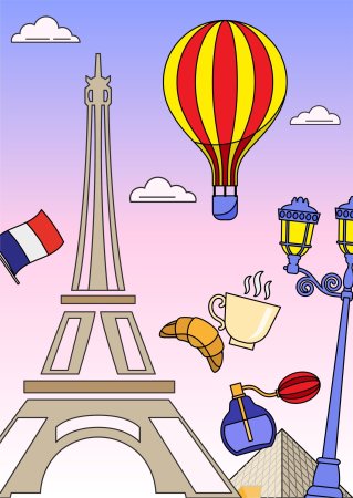 Эйфель башня мультяшная