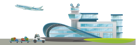 Аэропорт на прозрачном фоне