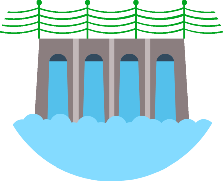 Красноярская ГЭС рисунок