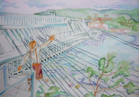 Красноярская ГЭС иллюстрации