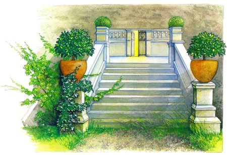 Крыльцо рисунок