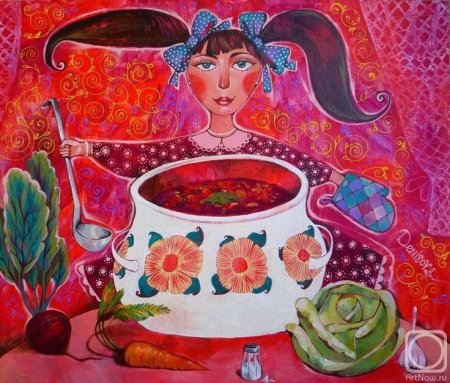 Борщ в живописи