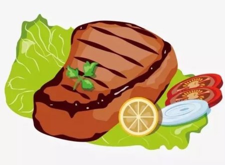 Стейк мультяшный