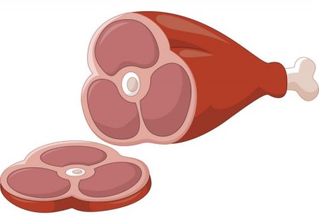 Кусок мяса с косточкой мультяшный