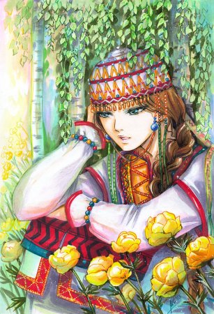 Цветок купальница европейская раскраска