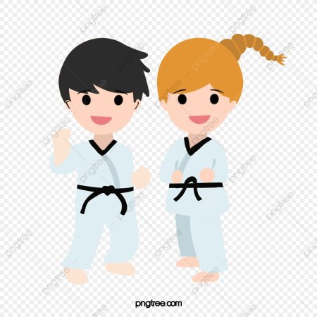 Тренер тхэквондо на прозрачном фоне