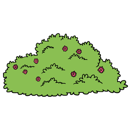 Кустарник рисунок