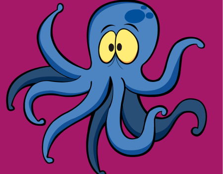 Веселый осьминог