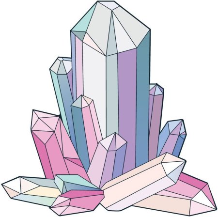 Кристалл кварца рисунок