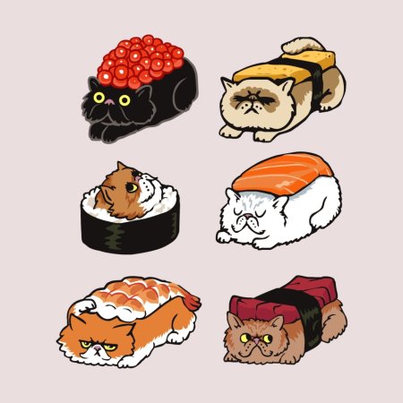 Рисунок суши роллы