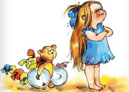 Обиженная девочка мультяшная