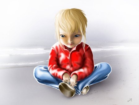 Грустный ребенок иллюстрация