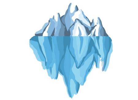 Айсберг на прозрачном фоне