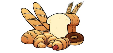 Рисунки хлеба и хлебобулочных изделий