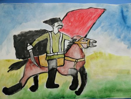 Чапаев детский рисунок