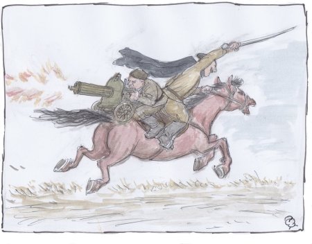 Василий Иванович Чапаев на тачанке
