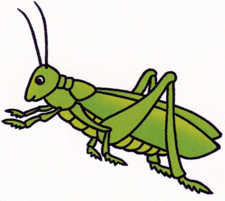Кузнечик мультяшный