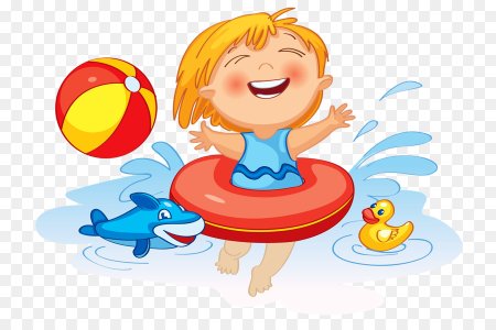 Клипарт дети летом на прозрачном фоне