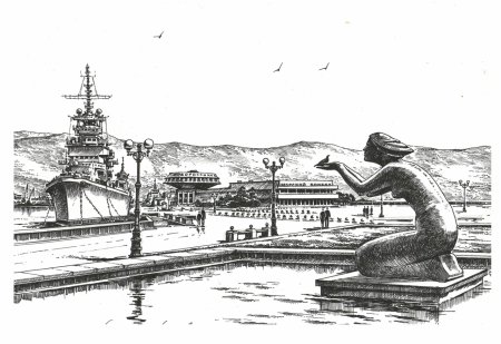 Порт Новороссийск пейзаж