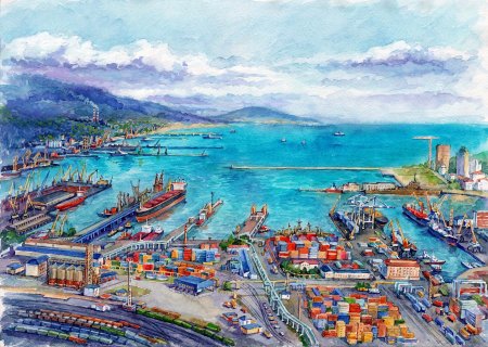 Наброски набережной Новороссийск