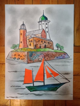 Выборг крепость рисунок