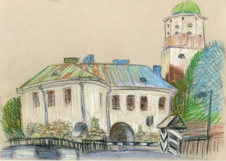 Выборгский замок иллюстрация