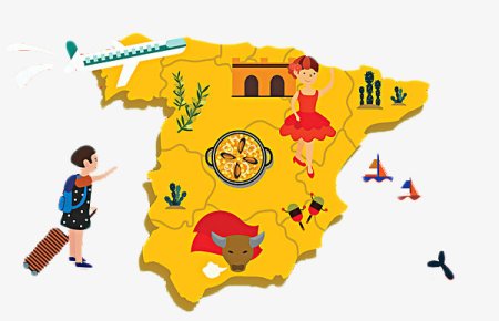 Карта Испании для детей