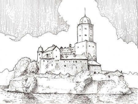 Выборгский замок гравюра