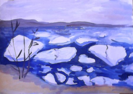 Рисование с детьми ледоход