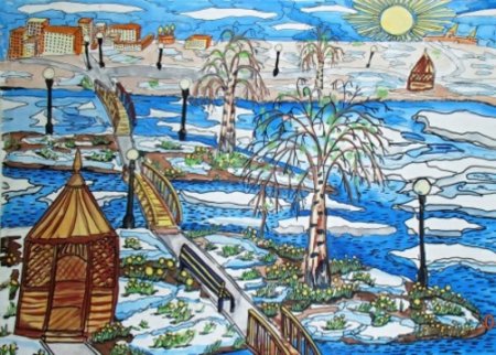Рисование ледоход