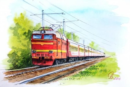 Поезд раскраска для детей