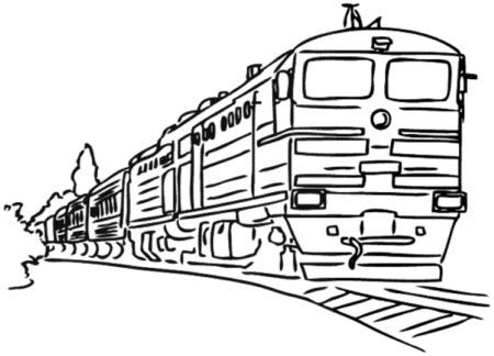 Рисование паровозиков