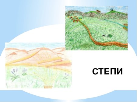 Степь рисунок для 4 класса