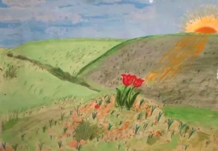 Степь рисунок