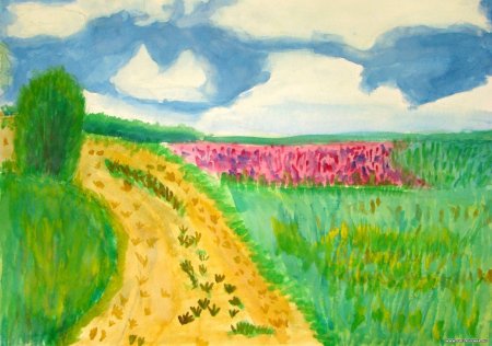 Степь рисунок карандашом
