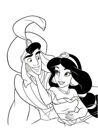 Принцесса Жасмин для срисовки