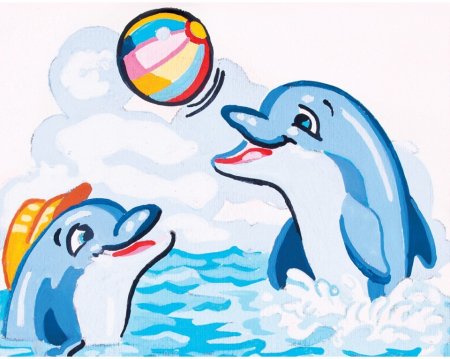 Дельфинарий акварель Алушта