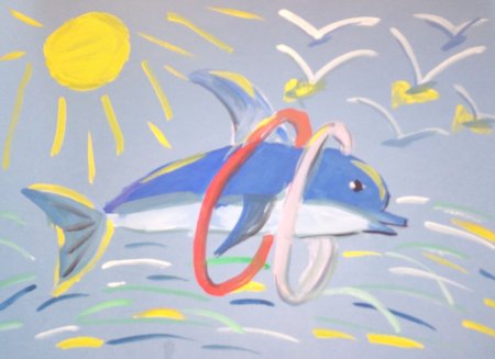 Дельфинарий рисунки детей