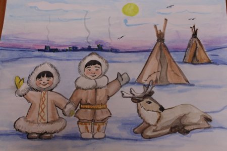 Нарисовать тундру