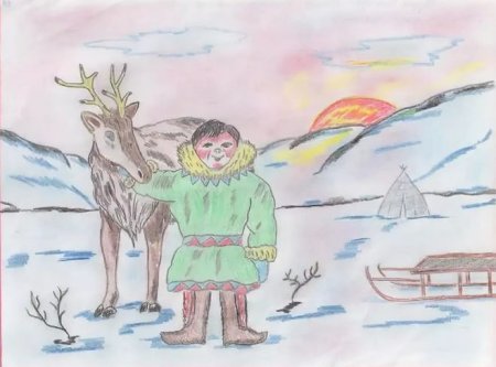 Жилище Ханты и манси рисунки