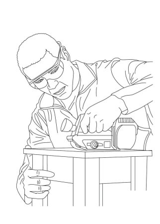 Рабочие профессии разукрашка
