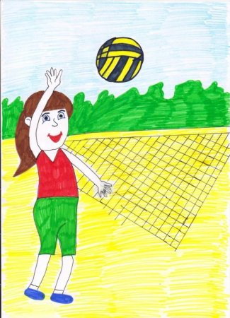 Рисунок на тему спортивное лето