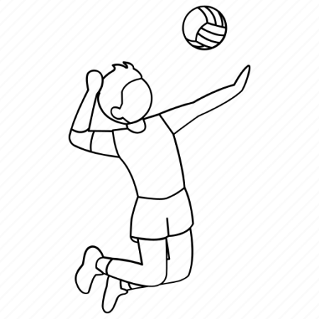Волейбол раскраска для детей
