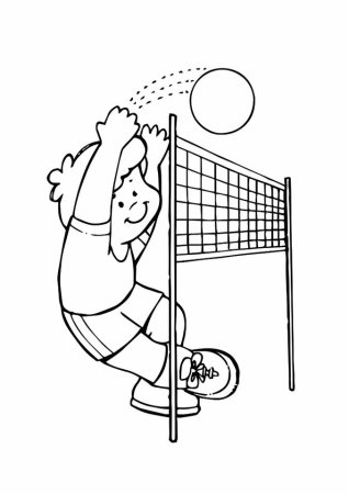 Раскраска для малышей волейбол