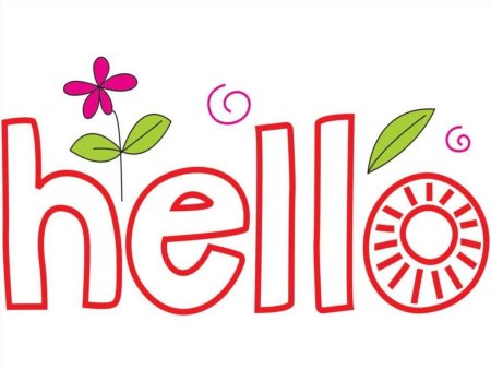 Красивая надпись hello